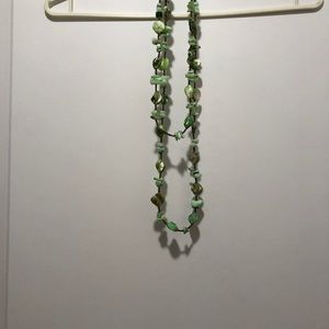 Green bead necklace